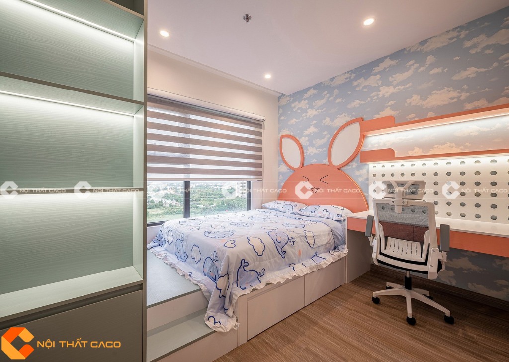 Thi Công Nội Thất Phòng Ngủ Trẻ Em Dễ Thương Cho Chị Trúc